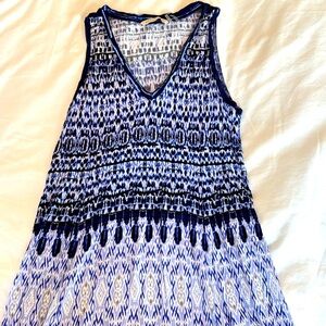 Beautiful purple and blue Soft surroundings M maxi dress EUC